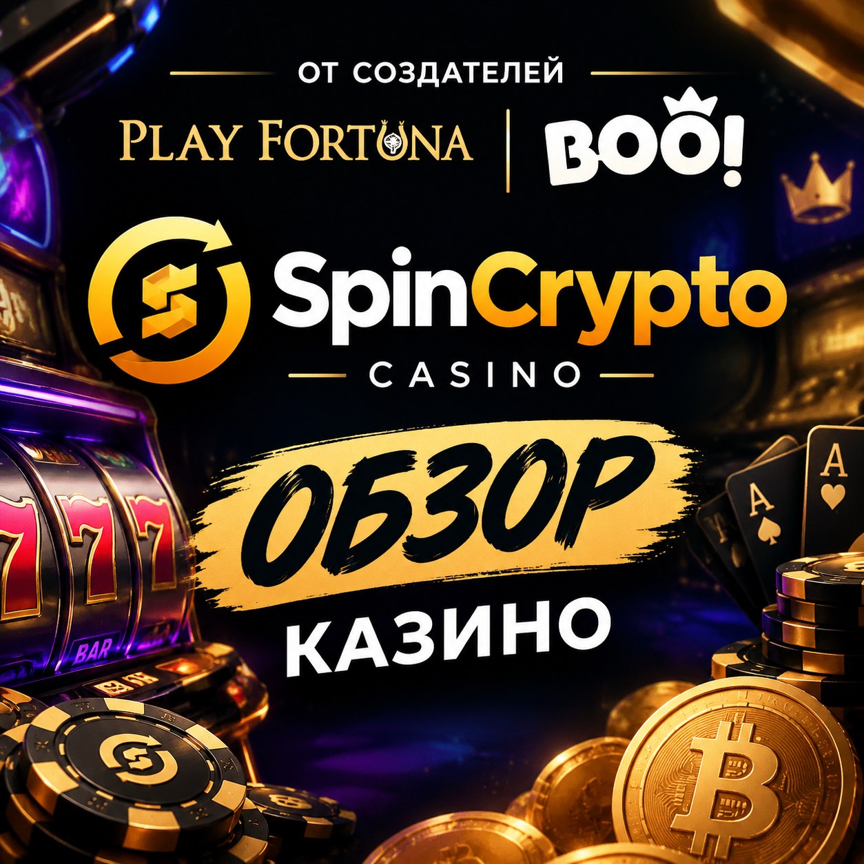 SpinCrypto: честный обзор и регистрация на новом крипто-казино от PlayFortuna и Booi